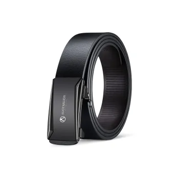 AUGTARLION Casual Business Smooth Buckle Belt Pants Split Cow Leather Men's Belt 3.5cm