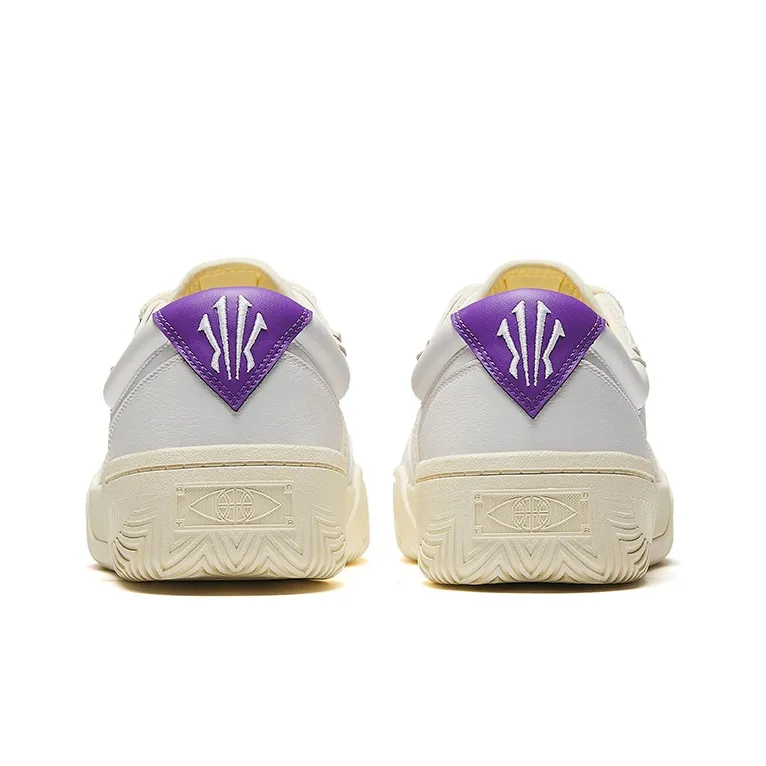 Anta Owen Hélà TRIBE Cushioning, Wear Resistant Low Top Skateboard Shoes Unisex White Gray Purple-3