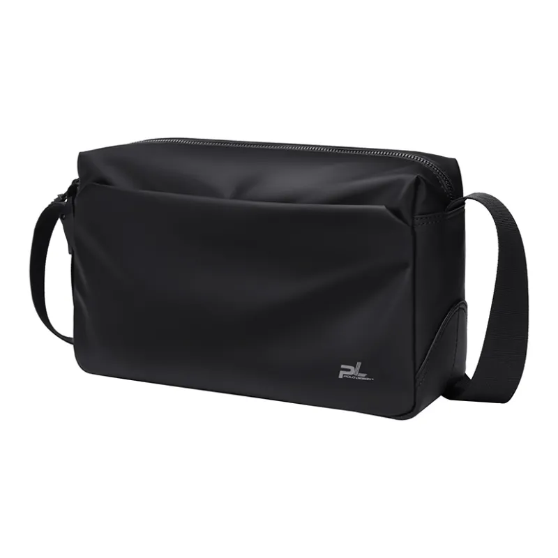 POLO Fabric Crossbody Bag, Shoulder Bag Medium Size Men's Black/Gray-0
