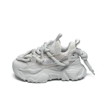 ZHR Chunky Sneakers Unisex Low Top Light Gray, Beige