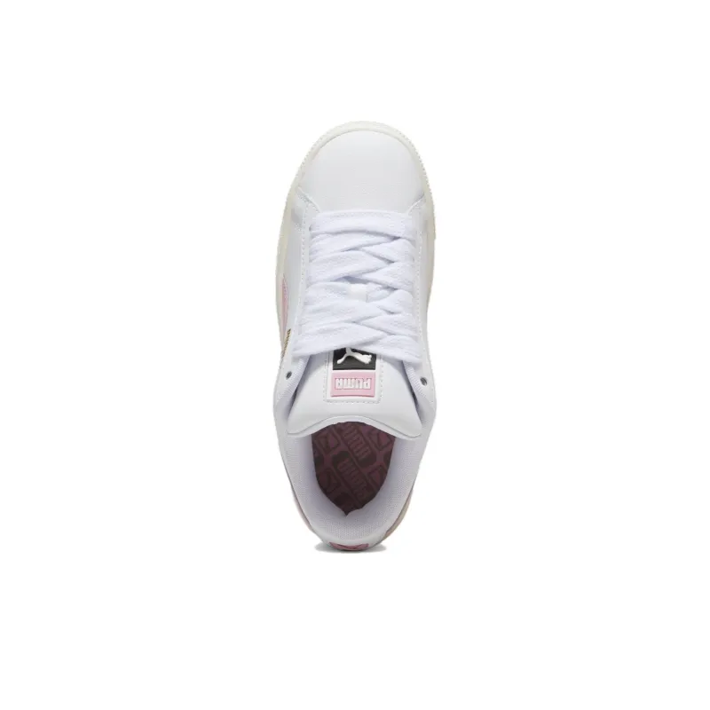 PUMA Suede XL Slip Resistant Low Top Skateboard Shoes Unisex Pink White-4