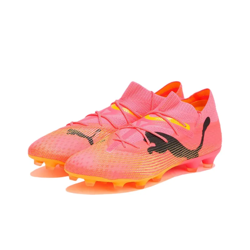 PUMA FUTURE 7 ULTIMATE AG Short Rubber Studs HG Short Rubber Studs Slip Resistant Soccer Shoes Men's Pink Black-2