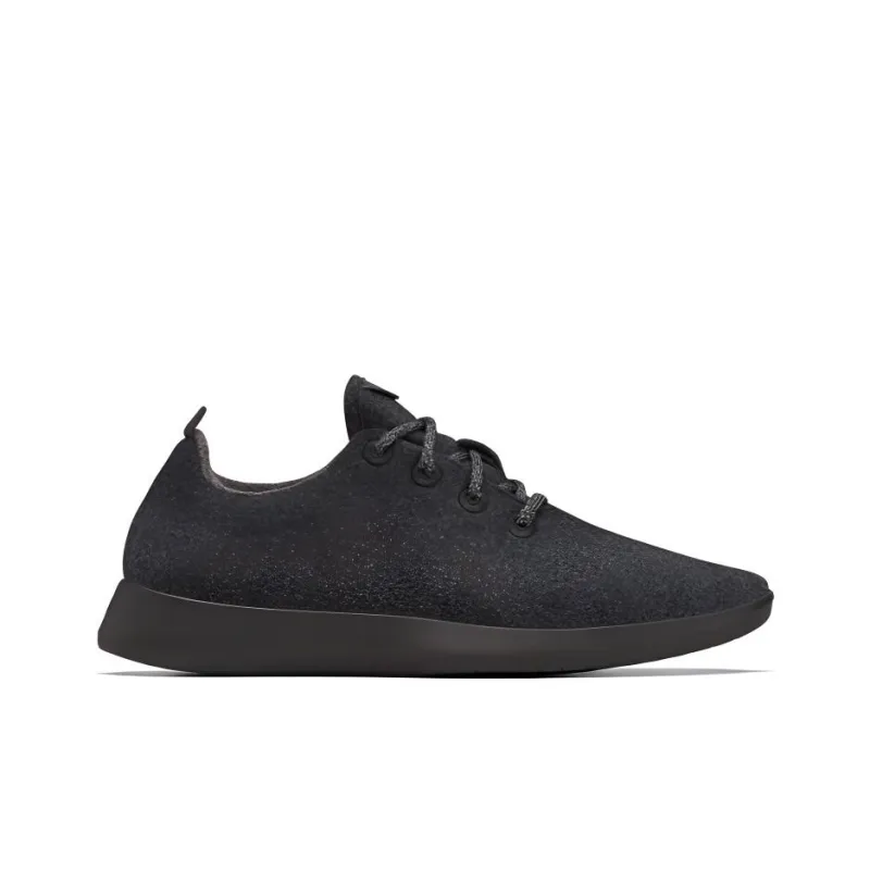 Allbirds Wool Runner Cushioned Slip-Resistant Low-Top Sports Casual Shoes Men's Natural Black-1