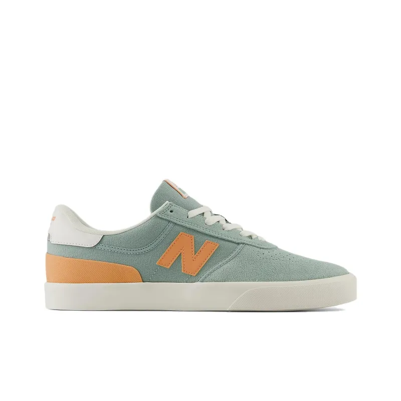New Balance Numeric 272 Anti Slip Wear Resistant Low Top Skateboard Shoes Unisex Green Orange White-1
