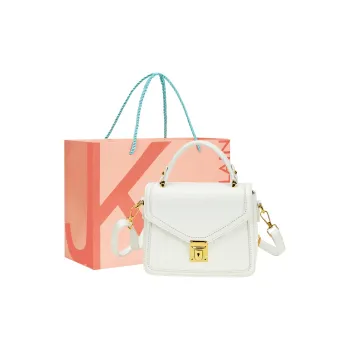 JANE KLAIN PU Small Square Bag, Handbag, Shoulder Bag, Crossbody Bag Trumpets Women's White/Black/Khaki