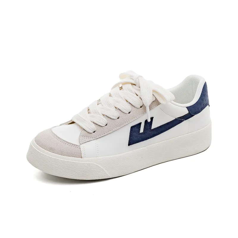 Warrior Slip Resistant And Breathable Low Top Canvas Shoes Unisex Beige Dark Blue-1