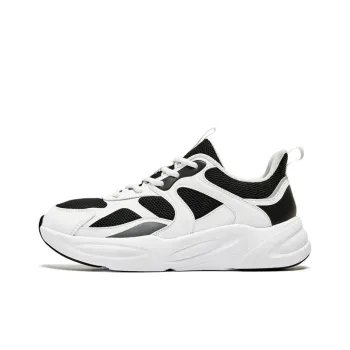 QIAODAN Durable Breathable Low-Top Casual Running Shoes Women's White Black
