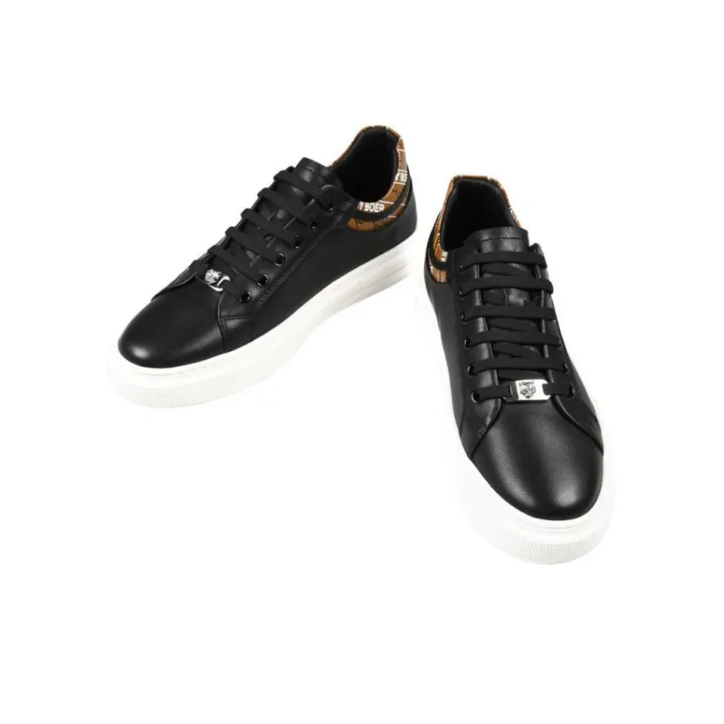 Raidy Boer Casual Shoes Men Low Top Black/White-2