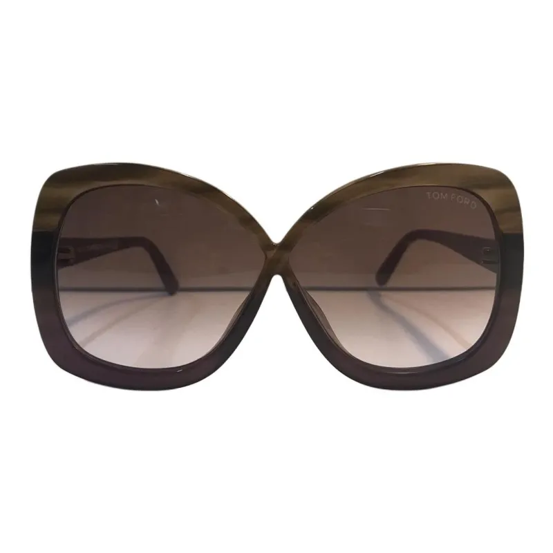 TOM FORD Metal Acetate Butterfly Sunglasses Women's Brown-2
