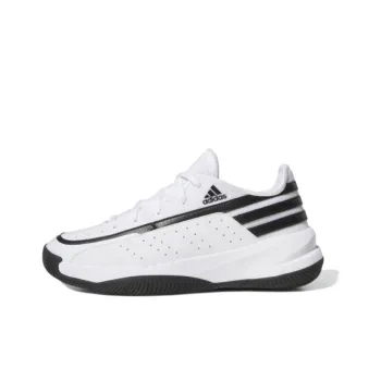 Adidas Front Court Cushioning Wear Resistant Low Top Basketball Shoes Men's White Black