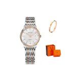 Rose Gold Case White Dial Steel Band