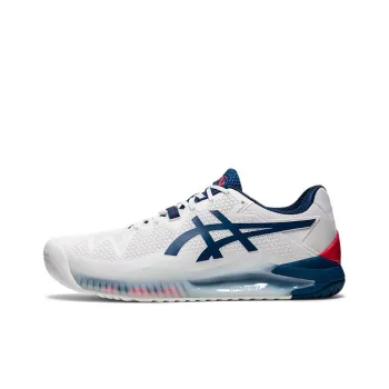 Asics Gel Resolution 8 2E Wide 'White Mako Blue'