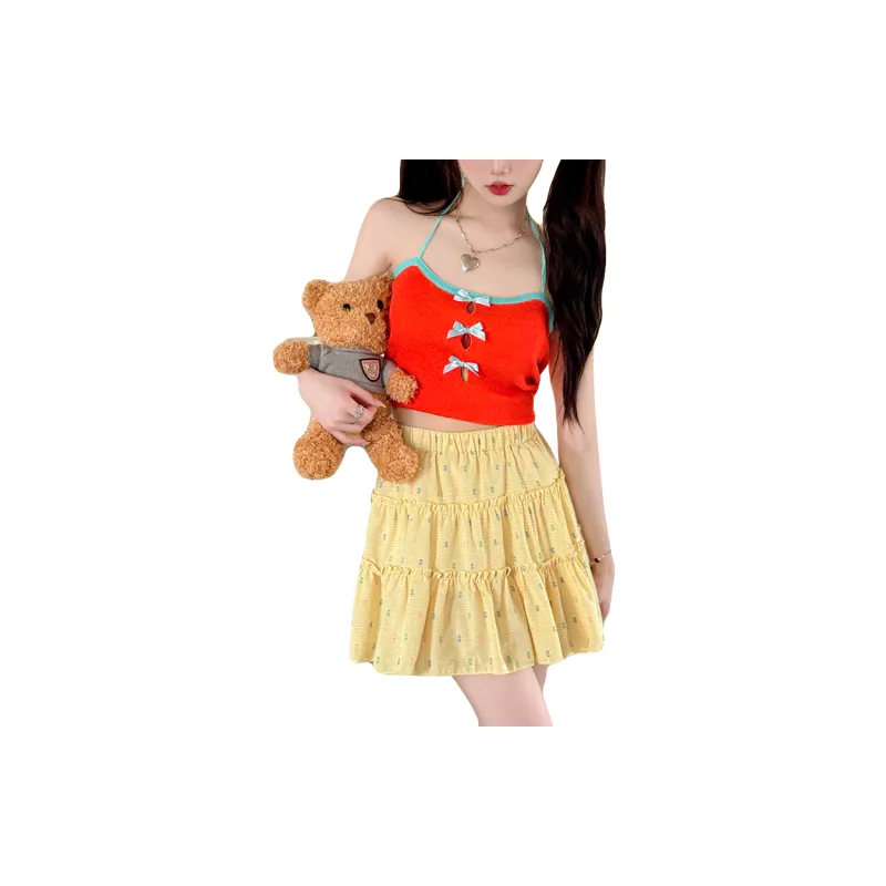 ZAZN Casual Skirt Women's Yellow-1