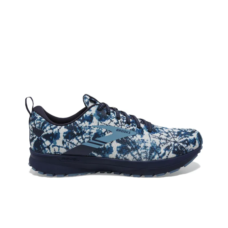 Brooks Revel 5 Durable Breathable Low-Top Running Shoes Men's Blue White-1