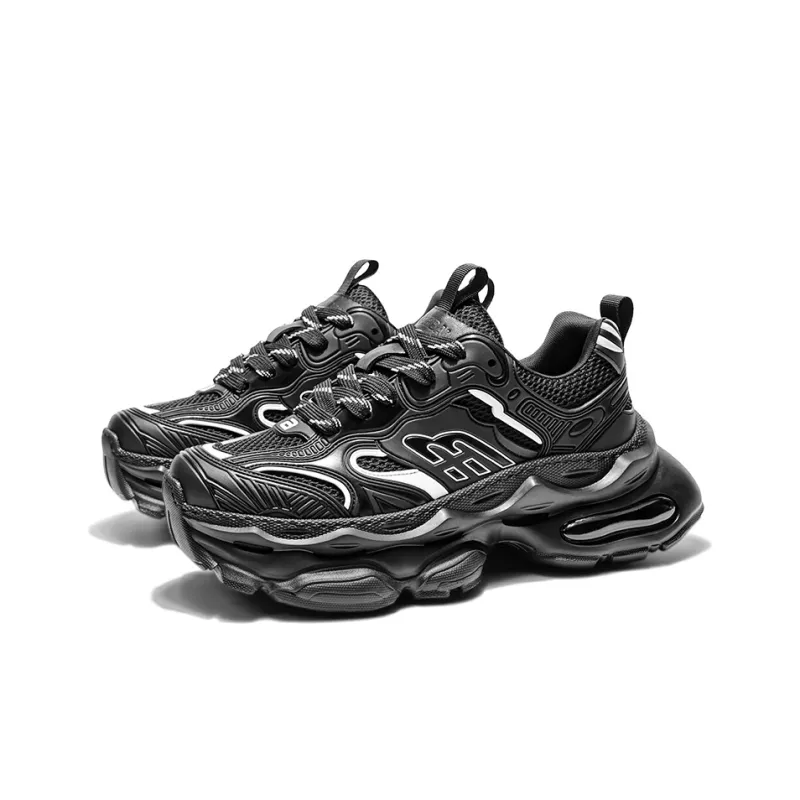 MOERBAI Spacewalk Series Cushioning Breathable Coverage Lightweight Height Increasing Low Top Chunky Sneakers Unisex-2