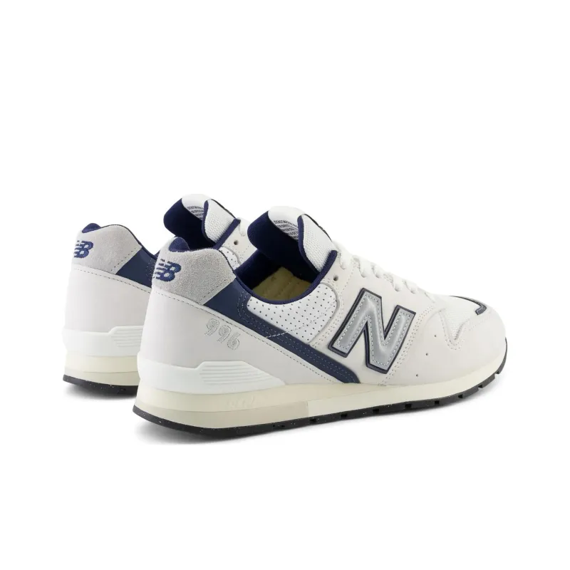 New Balance NB 996 Shock Absorbers With Slip Resistant Features Low Top Casual Running Shoes Unisex White Blue-3