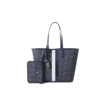 MICHAEL KORS Eliza Series Artificial Leather Combo Bag Tote Shopping Bag Shoulder Bag Women's Dark Blue
