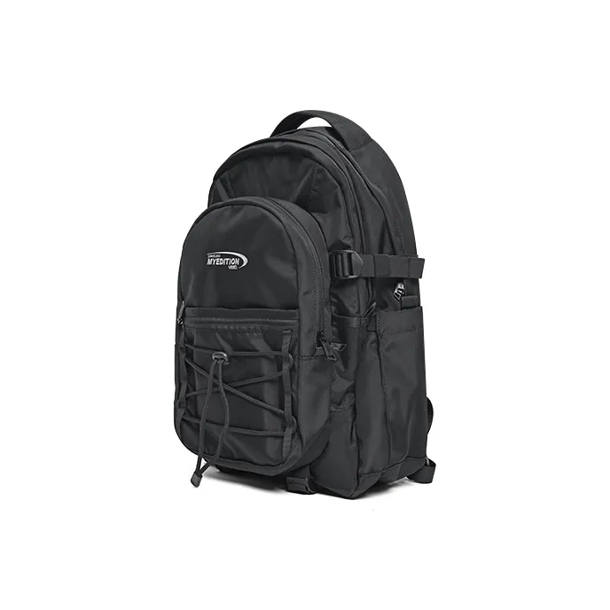 MYEDITION Students Backpack Fabric Black/Purple Unisex-1
