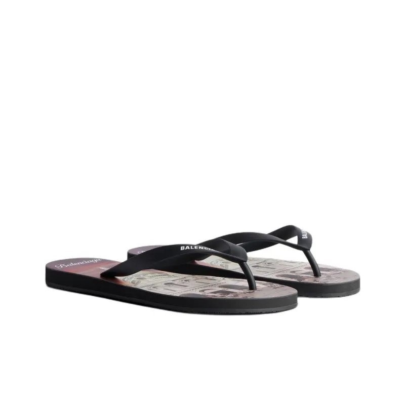 Balenciaga Flip Flops Men's Black-2