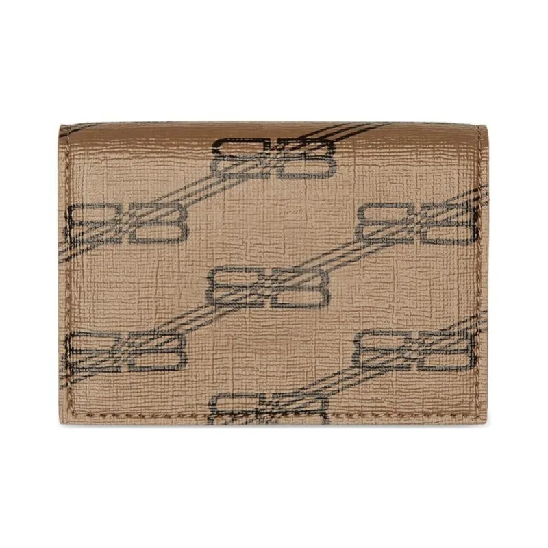 Balenciaga Polyurethane Polyester Cotton Wallet Mini Women's Beige-1