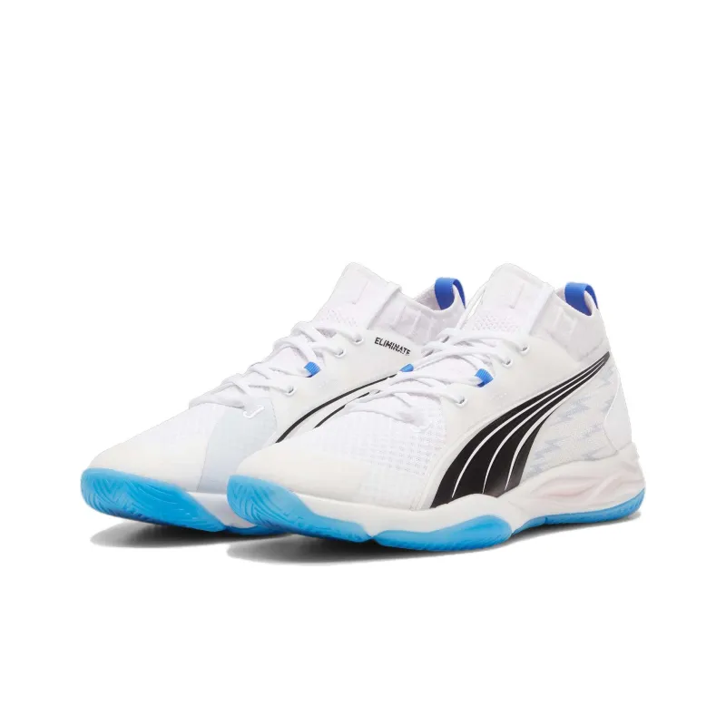PUMA Abrasion Resistant Support High Top Training Shoes Unisex White Blue Black-2