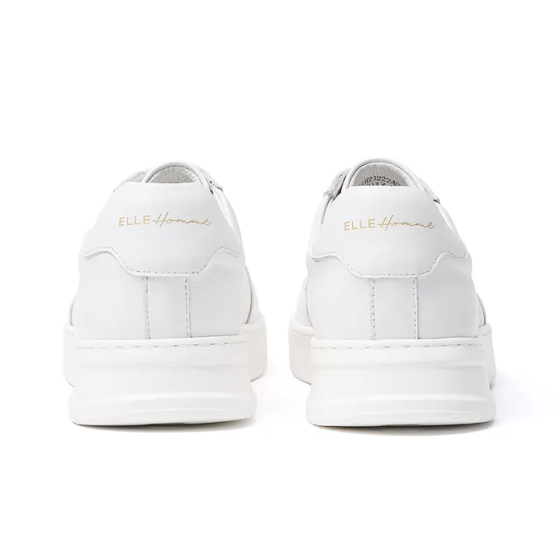 ELLE HOMME Low Top Stylish Skateboarding Shoes Men's White-3