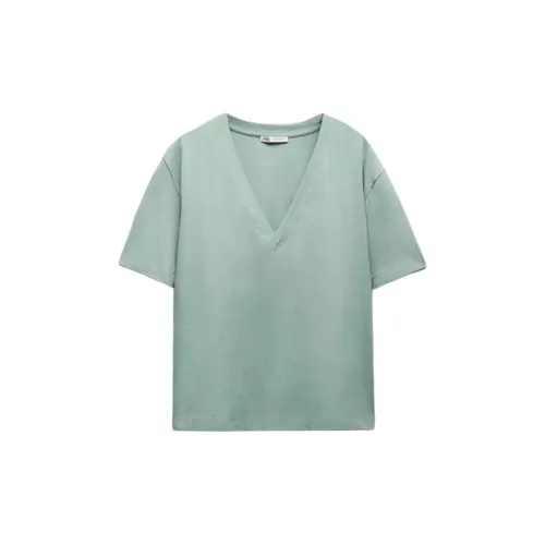 ZARA T-Shirts Women's Green