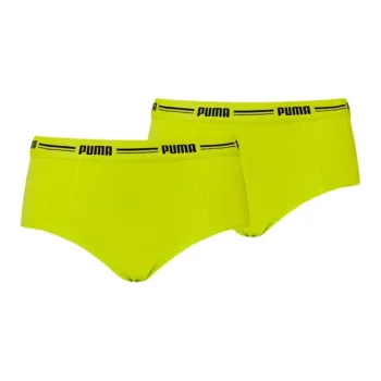 PUMA Women's Mini Short 2 Pack Underpants Women's 2 Pack Lime Green
