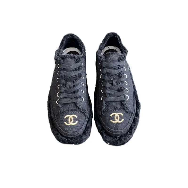 CHANEL Low-Top Canvas Shoes Women's-3