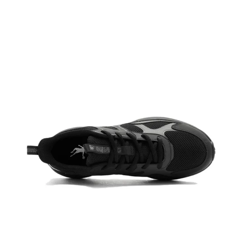 QIAODAN Abrasion Resistant Low Top Casual Running Shoes Women's Black-3