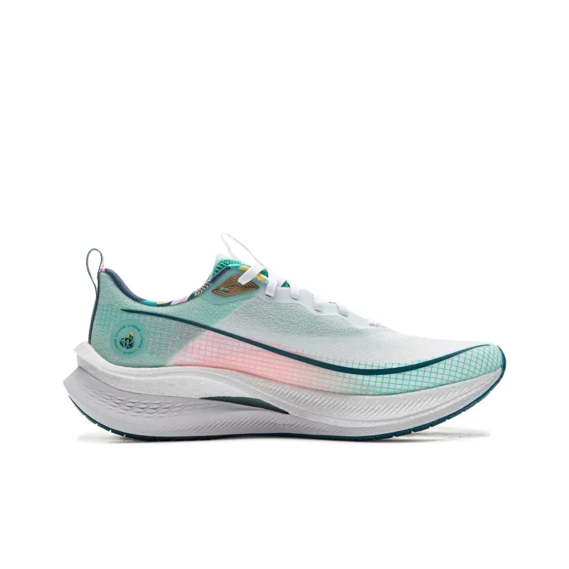 LiNing Red Hare 7 Pro Cushioned Slip-Resistant Low-Top Running Shoes Men's White Green-1