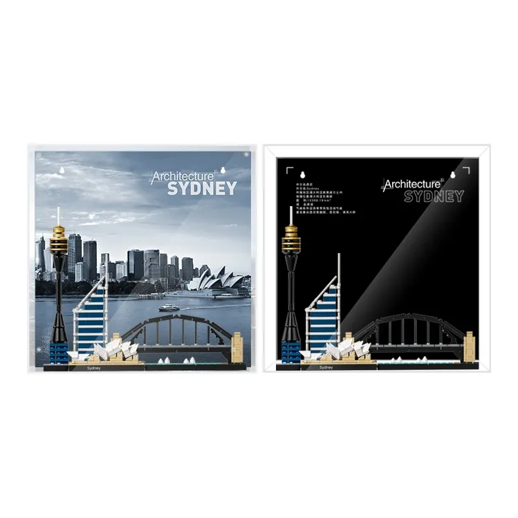 LIGHT YOUR BRICKS Compatibility Building Block Skyline Dual View Photo Frame Display Case Model Accessories-25