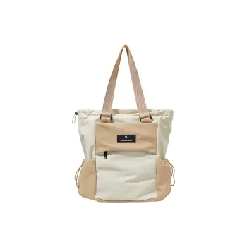 LIVEBOX EN DIRECT Nylon Portable Double Shoulder Backpack Regular Women's Khaki/Black Gray