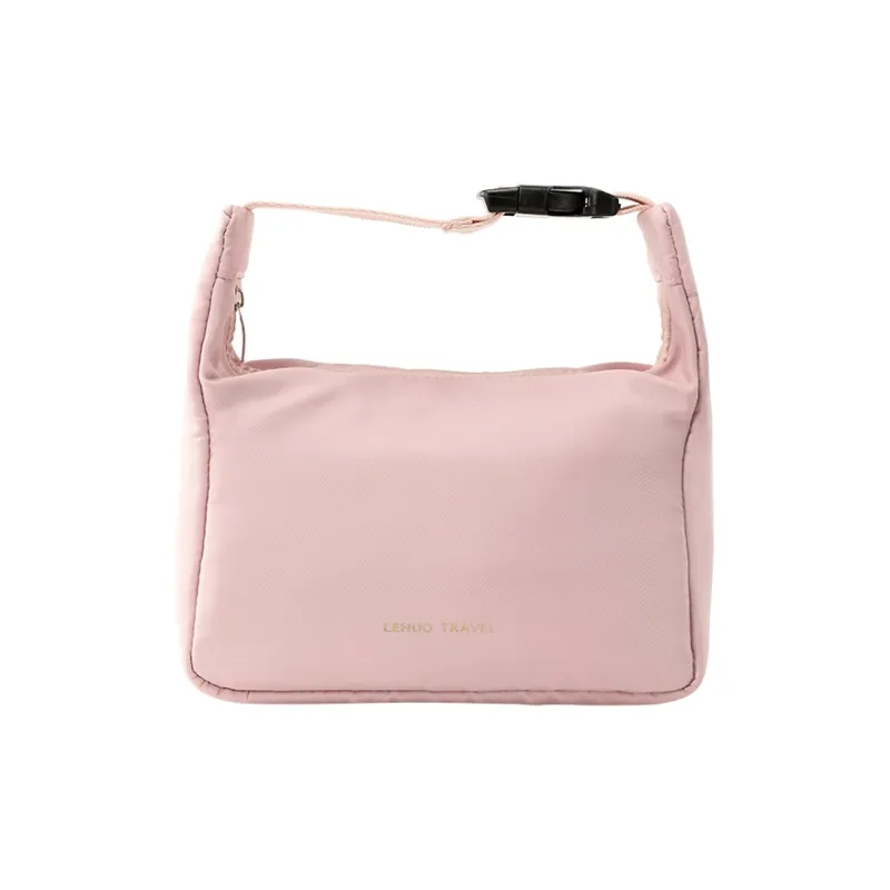LOHAS Travel Pu Leather Makeup Bag Regular Women's Black/Pink-0