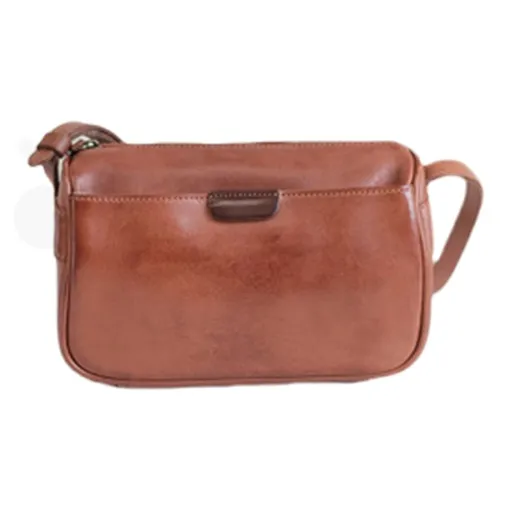 H YXIANG Imported Top Grain Vegetable Tanned Cow Leather Crossbody Bags Shoulder Bags Women's Black/Brown-2