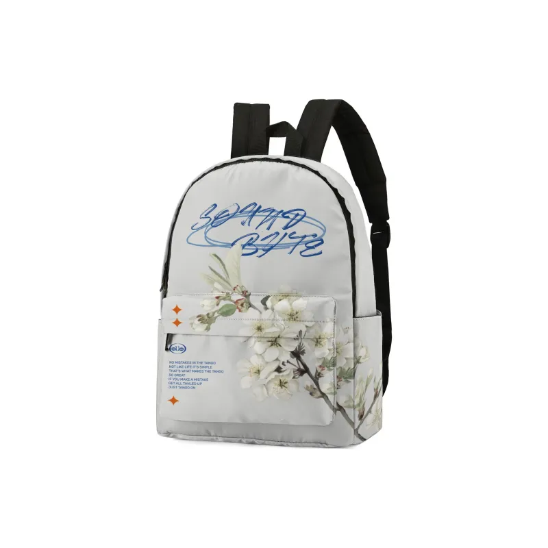 Soundbyte Polyester Backpack Laptop Bag Regular Unisex White-6