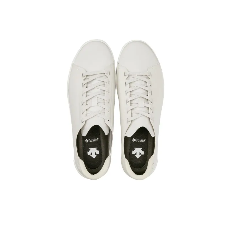 DESCENTE Slip Resistant Waterproof Cushioning Abrasion Resistant Breathable Mid Top Skateboard Shoes Unisex White-2