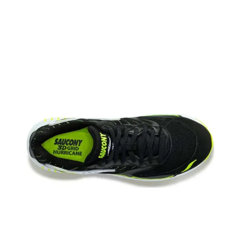 Saucony 3D Grid Hurricane Black Acid Yellow-3