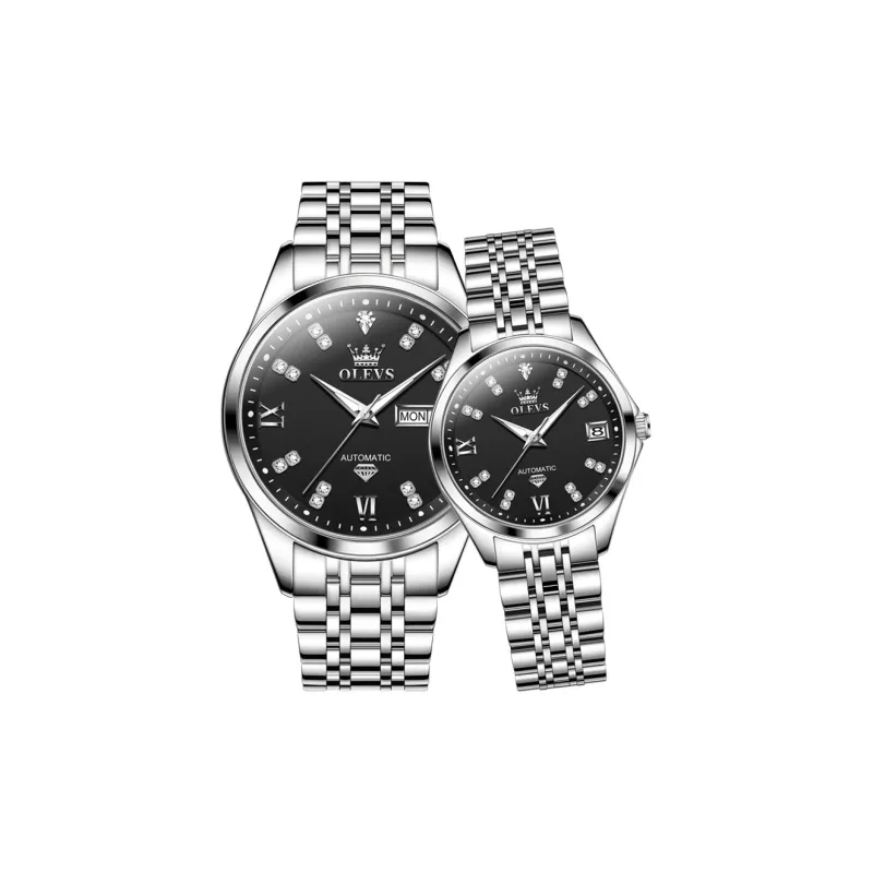 OLEVS Automatic Mechanical Movement Watch Unisex White Dial-5