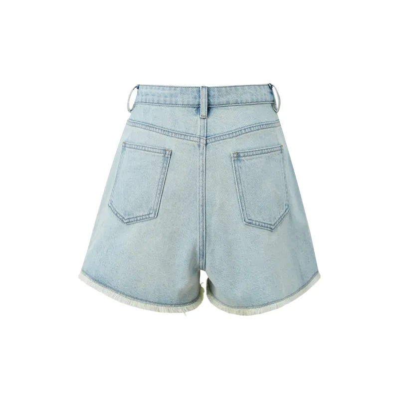 3COLOUR Denim Shorts Women's Glacier Blue-1