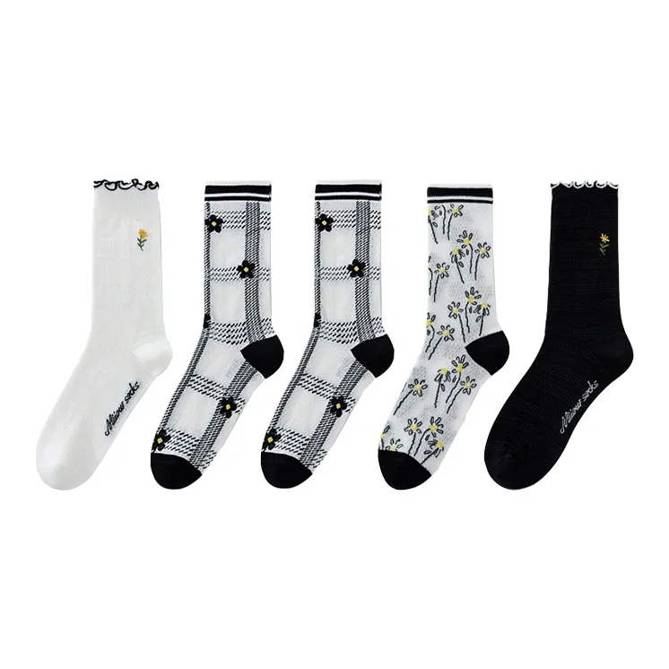 MIIOW Knee-High Socks Women's 5 Pack-6