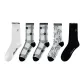 [5 Pack]White Flower+White Plaid+White Plaid+White Small Flower+Black