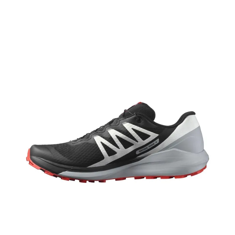 SALOMON Sense Ride 4 Cushioning Anti-Slip And Wear-Resistant Breathable Support Low-Top Casual Shoes Men's Black Gray-0