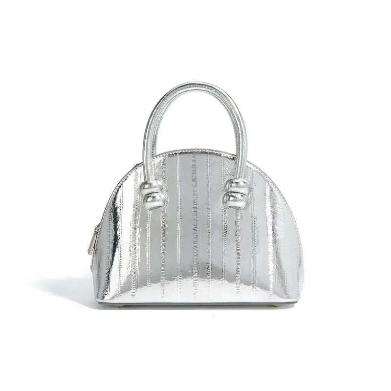 LARTIGENT Top Grain Cow Leather Dome Bag One Shoulder Handbag Women's Multicolor-5