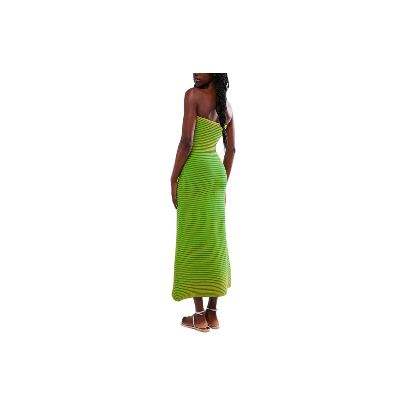 FREE PEOPLE The Wolf Gang Sunmor Knit Dress Sleeveless Dress Women's Lime Green-1