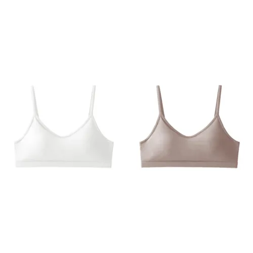 YOUNGYELL Small Bust Supportive Anti-Sag Sports Bra Underwear Women's Combo Set