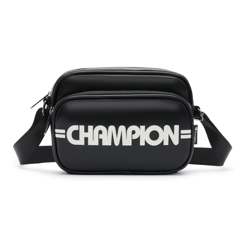 Champion Fabric Shoulder Bag Unisex Gray Black/Black-5