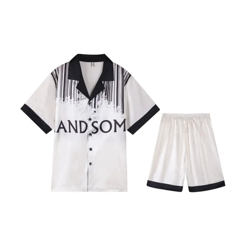Qiao Ni Tong Pajama Set Men's Black-32