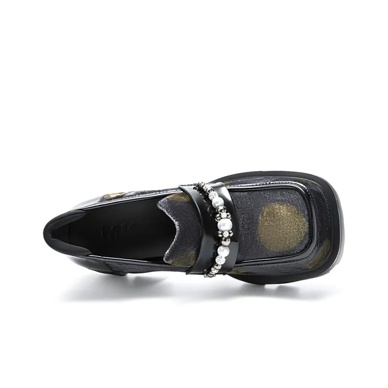 MIO Loafers Women's Black | Gray/Black Gold-9