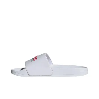 Adilette Adidas Shower Slide 'White Better Scarlet'